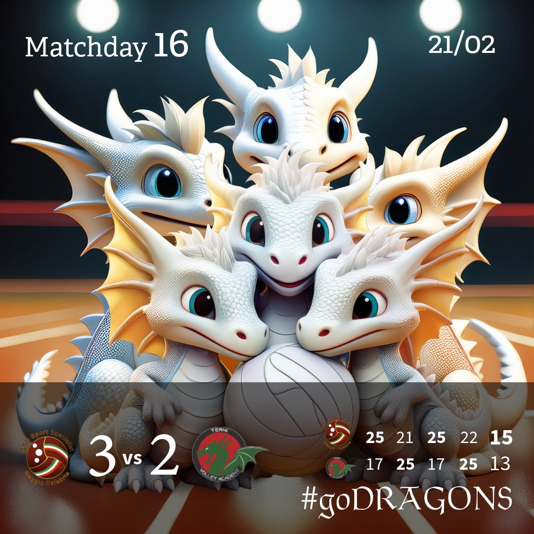 Bravissimi i #GoDragons, all'altezza della capolista durante una partita avvincente, e per poco... Un Punto meritatissimo da dedicare tutto al nostro n°6  Antonio Piccardo🤍. Forza Ragazzi! #GoDragons