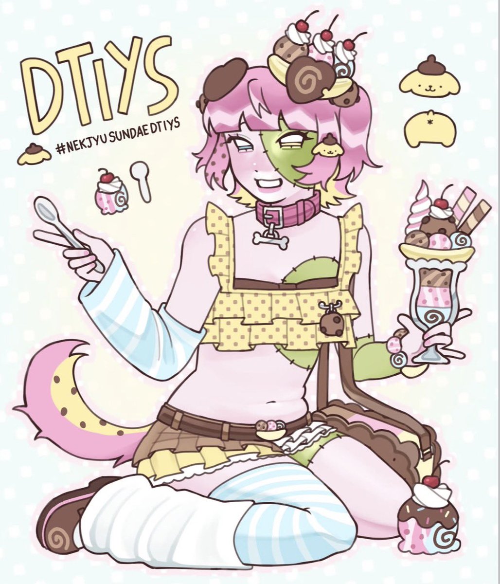 ninalemonz's tweet photo. Finished dtiys challenge for /nekjyu on instagram! I haven’t done one of these in a HOT MINUTE and it was so much fun eee 🍮

OG post on second image! https://t.co/iYlVtIQYd9