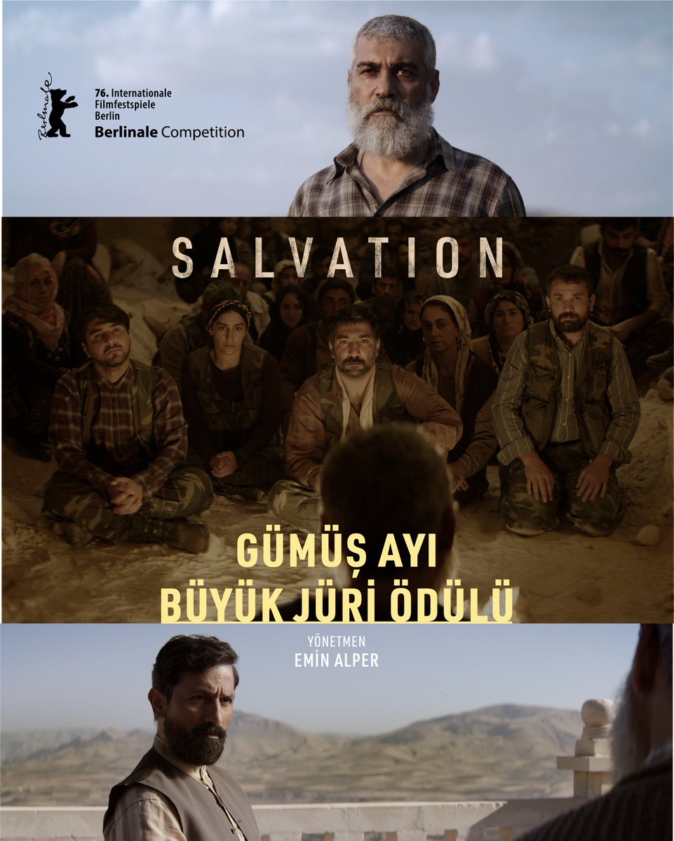 Directed by Emin Alper, Salvation has won the Silver Bear Grand Jury Prize at the Berlin International Film Festival!✨

Yönetmenliğini Emin Alper'in üstlendiği Kurtuluş, Berlin Film Festivali’nde Gümüş Ayı Jüri Büyük Ödülü’nü aldı!

#Berlinale2026 #EminAlper #Kurtuluş #Salvation