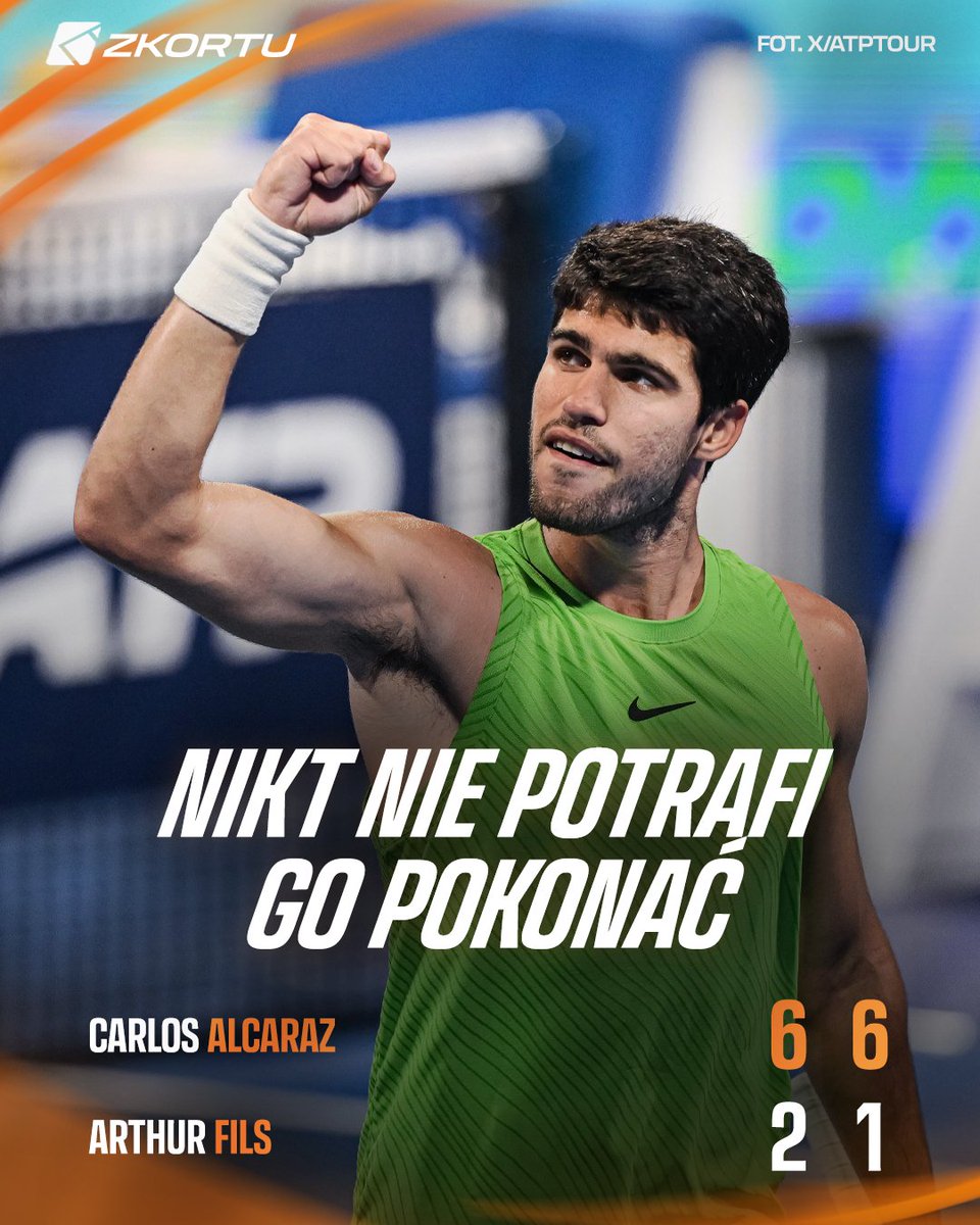 2026 rok będzie należał do Carlosa Alcaraza?! 🙆‍♂️

Hiszpan szybko, łatwo i przyjemnie rozprawił się z Arthurem Filsem w finale ATP 500 w Dosze. Lider rankingu w tym sezonie ma bilans 12-0! Nikt nie potrafi znaleźć na niego sposobu.

#zkortu | #QatarExxonMobilOpen | 📸 ATP