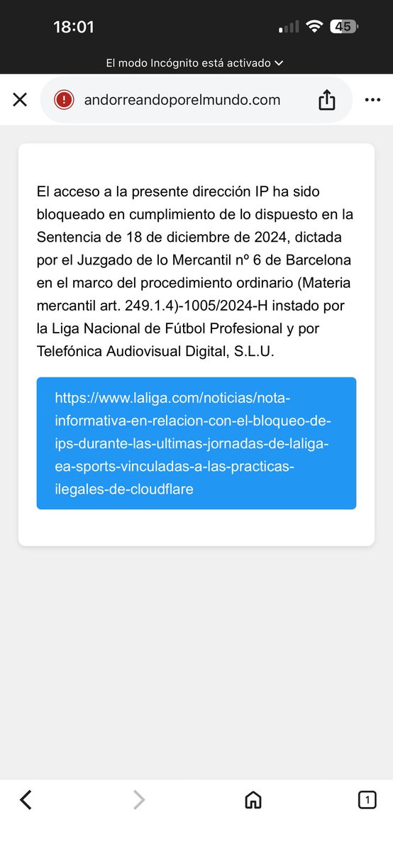 😤😤<a href="/LaLiga/">LALIGA</a> podríais revisar el bloqueo que estáis haciendo a mi blog sin causa justificada 🤦🏻 #Laliga 
andorreandoporelmundo.com