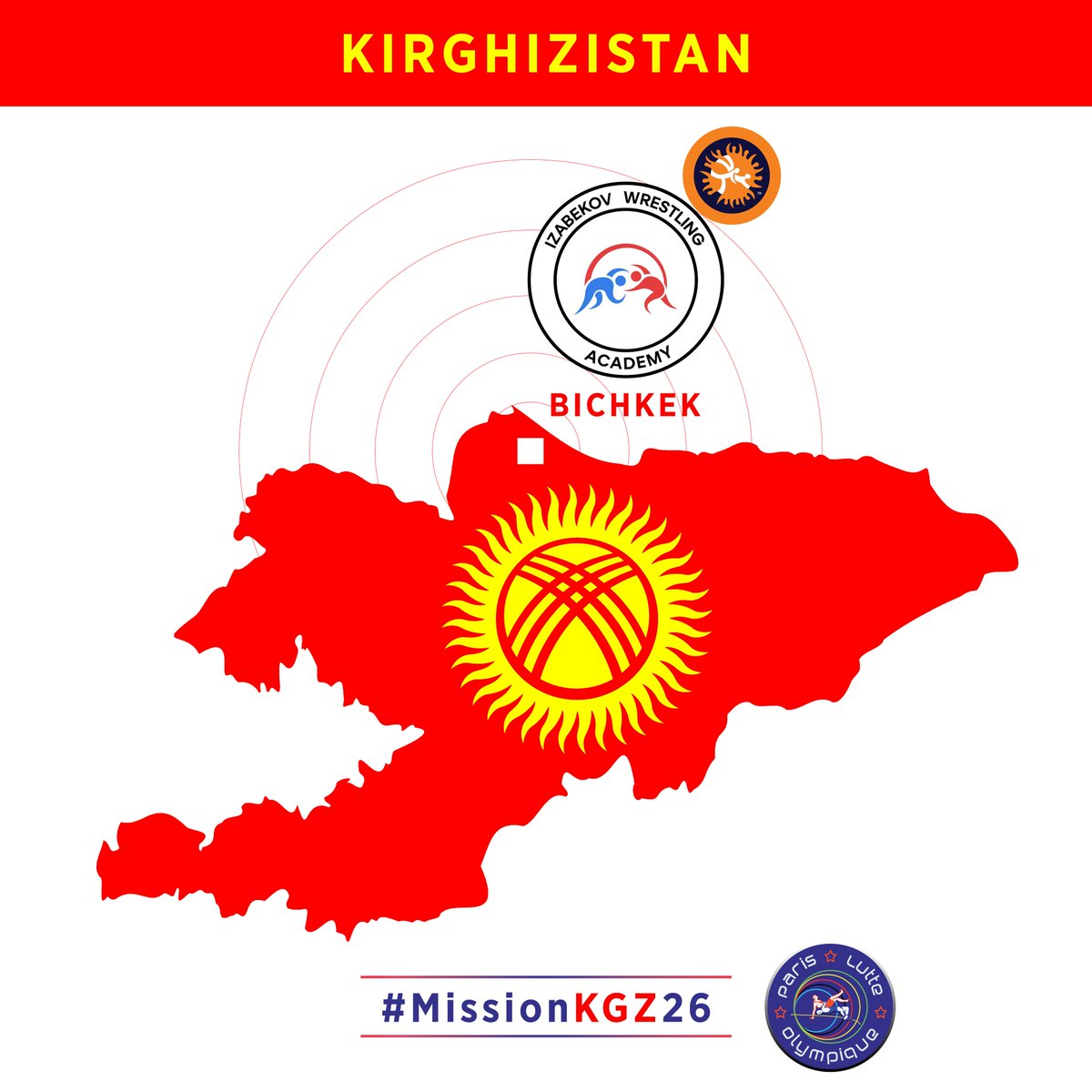 parislutteolymp's tweet photo. #MissionKGZ26 Départ aujourd'hui pour Bichkek (KGZ) de 25 athlètes de @parislutteolymp, emmenés par notre Head Coach Karim MAKHLOUF, à l'occasion du 1er stage international organisé par notre Club à l'Izabekov Wrestling Academy / UWW Training Center 
@Ali_Oubaali @Jeremy_Redler https://t.co/LIedrH0Gby