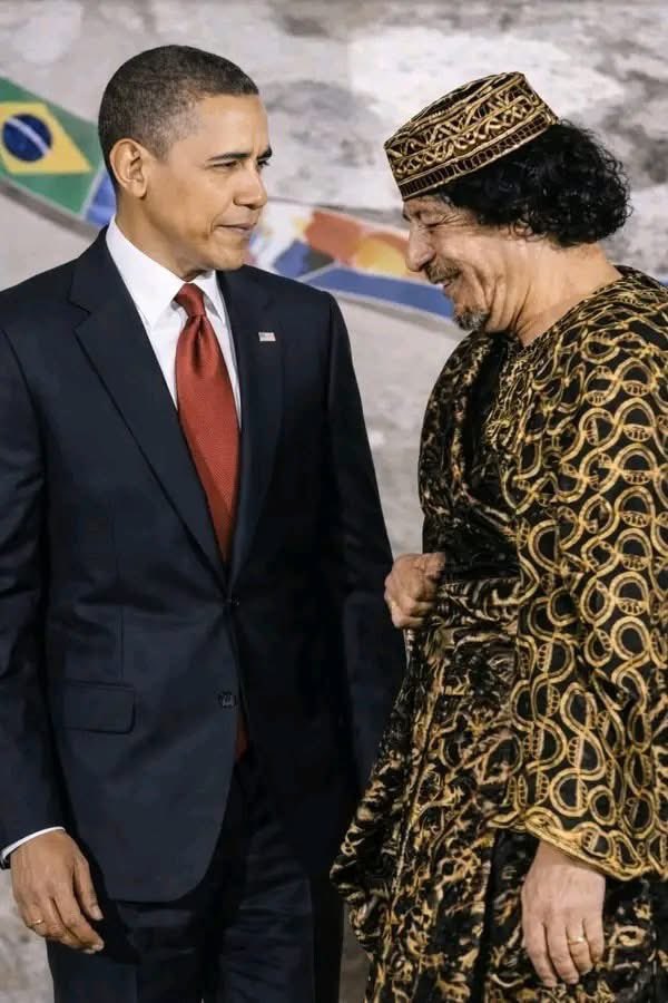 Muammar Gaddafi loved Barrack Obama like a son.
__
When Obama became the president of the United States 🇺🇸, Gaddafi was one of the first African leaders who congratulated him and praised him. 

Gaddafi probably believed his prophecy has come to pass, because he wrote in his Green