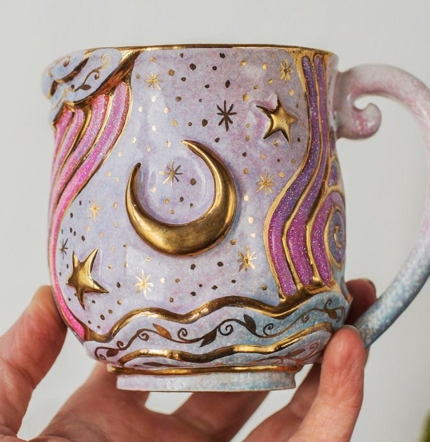 astropics's tweet image. Moon and star mug
