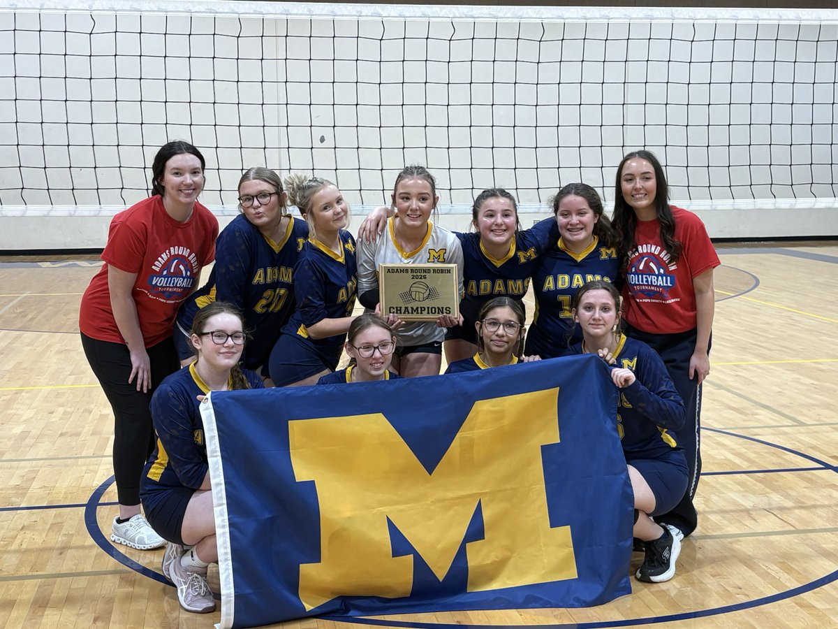 Adams_Wildcats's tweet photo. Adams sweeps the day and are the Adams Round Robin Champions! https://t.co/E5ncGqieoW