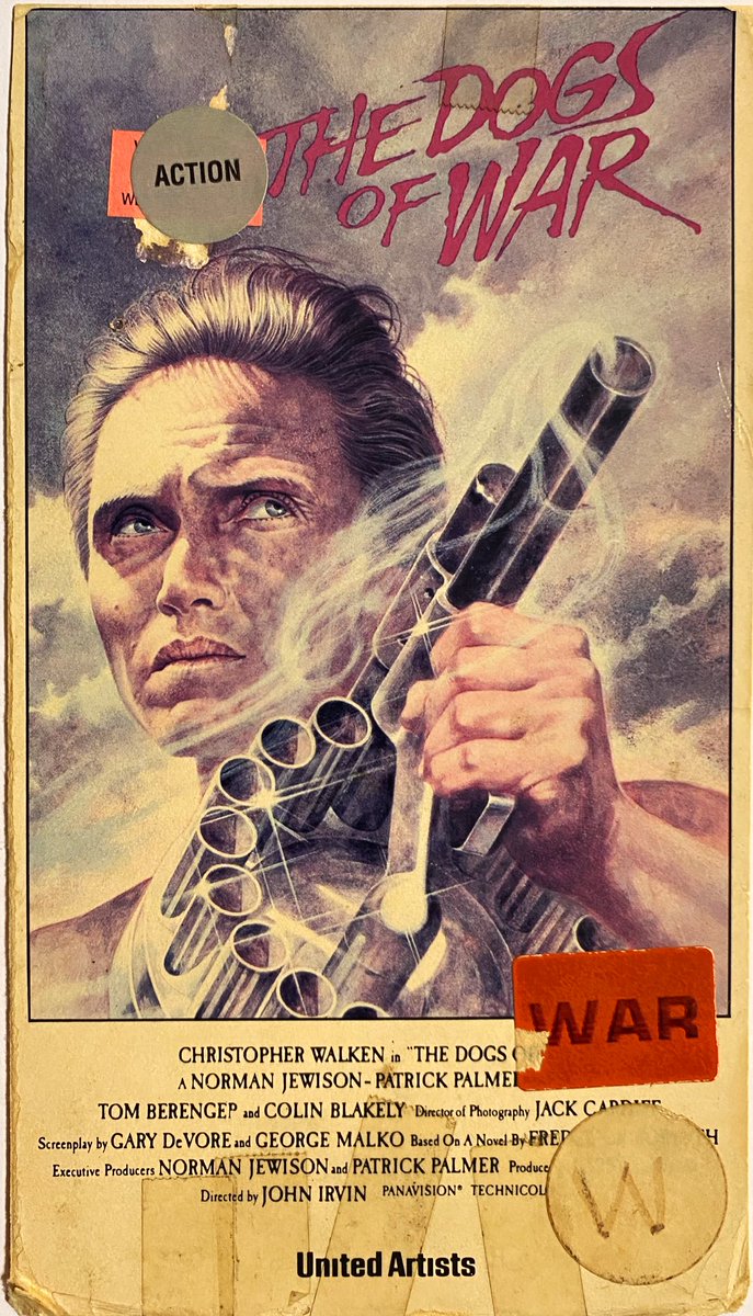 ClassicHBOGuide's tweet image. Pay Cable February 1982 - Cry ‘Havoc!’ and let slip…THE DOGS OF WAR - guide ad, newspaper ad, #VHS cover #1980s #war #cinema