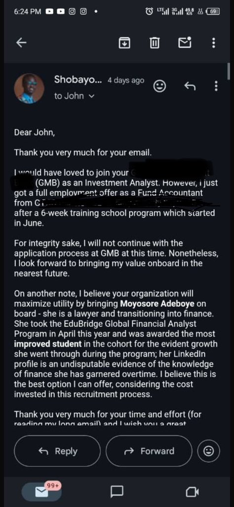 moyothefirst's tweet photo. Just remembered this today and had a good laugh 

This happened last year when I and a couple of friends were job hunting 

Didn’t even talk to him about it, I just asked for an update about a place he 
applied to he sent me this 

🥹❤️ https://t.co/pltvGn17yD