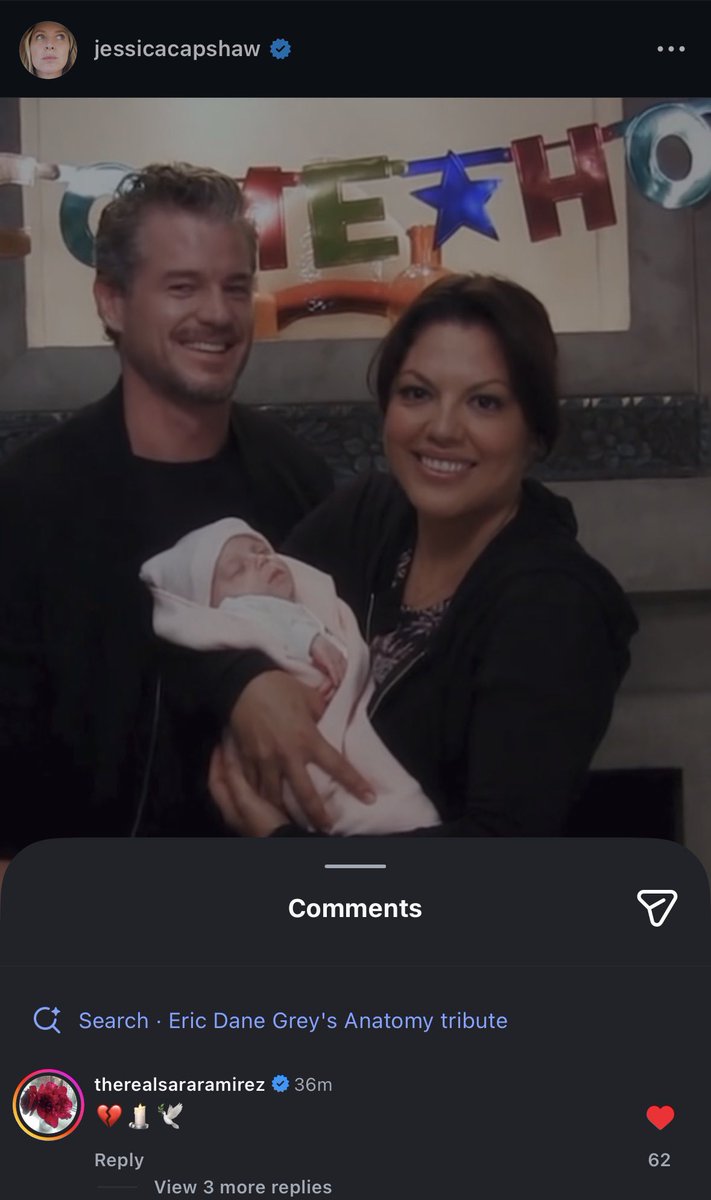 chentorresbones's tweet photo. sara reactivated their account and left a comment on jcap’s tribute post to eric 🥺💔🕊️ https://t.co/t5AviV686Y