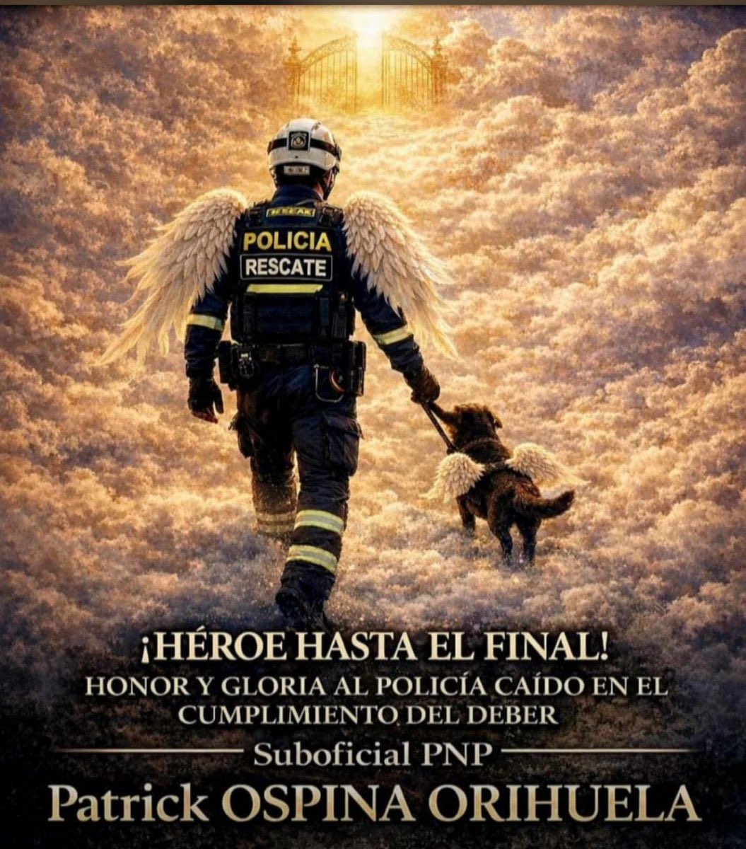 Aún existen héroes. Honor y gloria al SO PNP Patrick Ospina Orihuela.