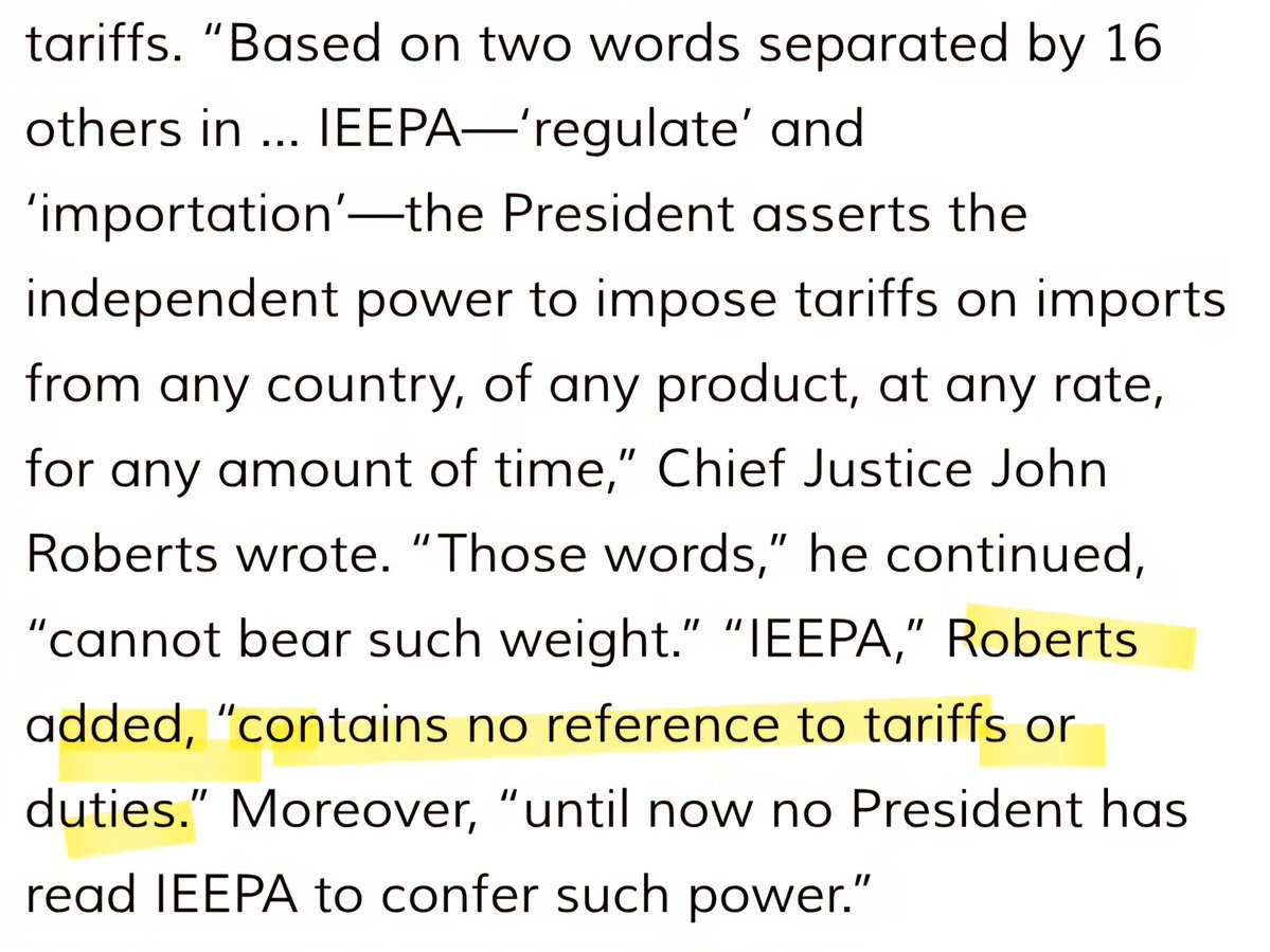 Justapap04's tweet image. Here's Roberts acting like he doesn't understand the plain meaning of plain words. You know you regulate importations? Tariffs