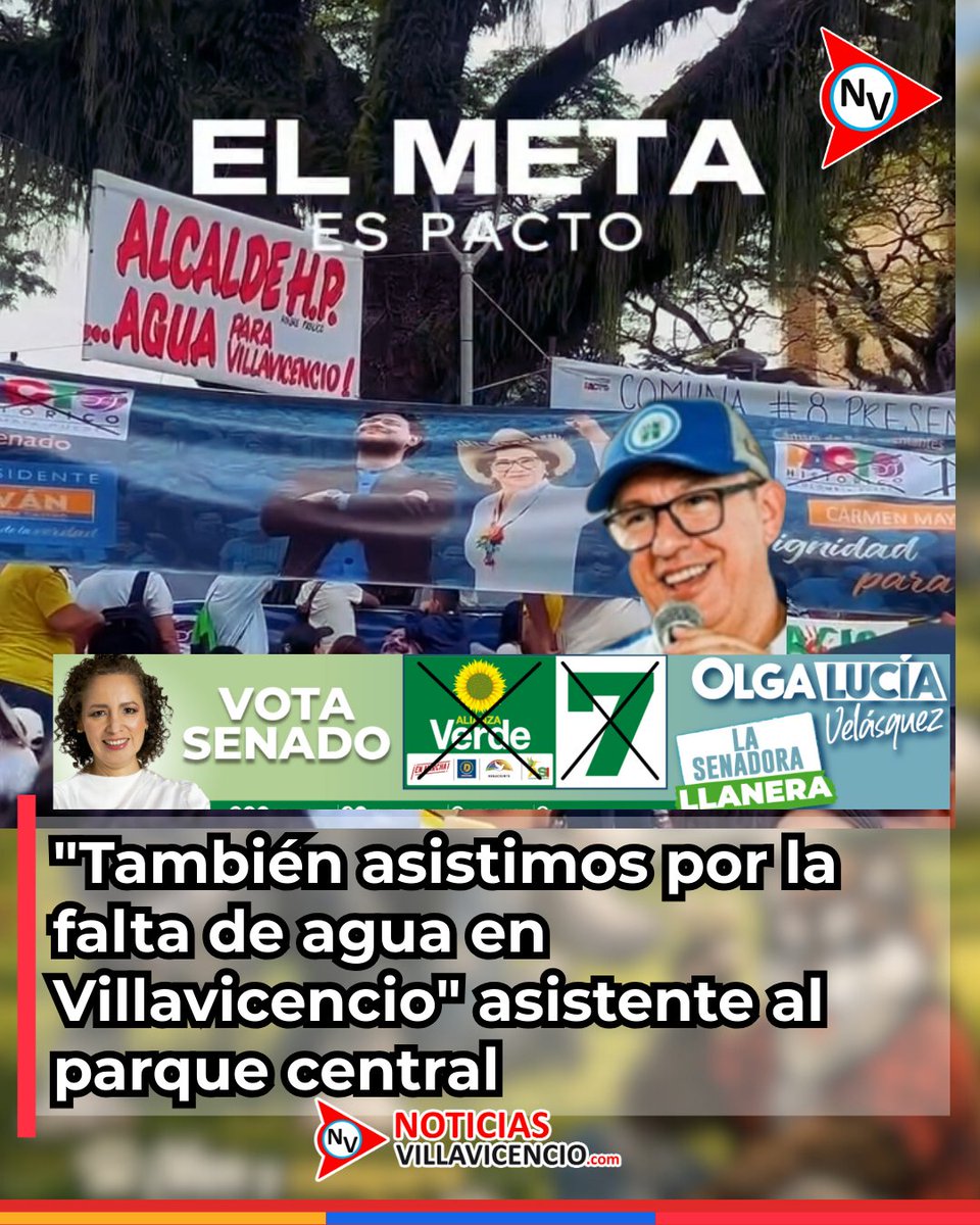 ¿Y en su casa ya llegó el agua? 💧 

Llaneros indignados por la falta de agua en #Villavicencio, asistieron al encuentro de Iván Cepeda con carteles exigiendo respuesta sobre el suministro de agua en la capital del Meta.