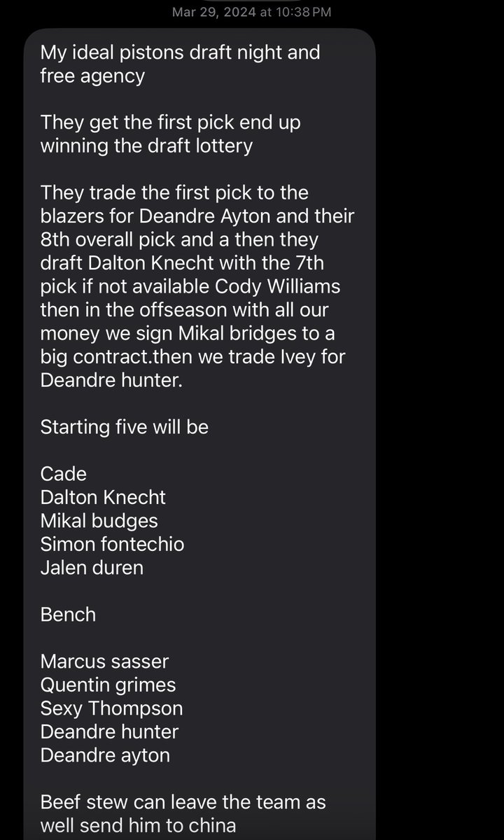 emma_mackenziie's tweet image. the monty williams era had me receiving texts like this #darktimes