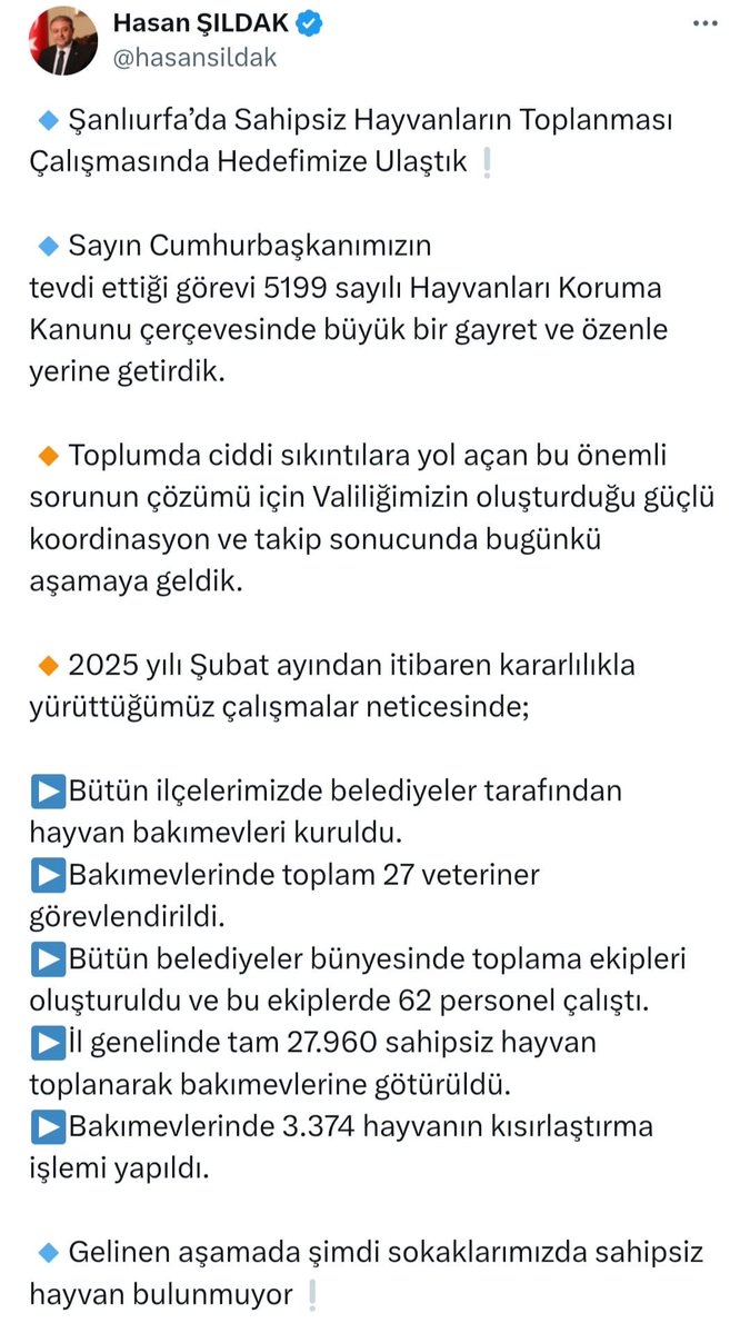 Japonya'dan İspanya'ya kadar dolaşın. Bırakın sahipsiz köpeği, kedi bile göremezsiniz. Ülkemizde belediyelerin zamanında tedbir almamasından dolayı sokak köpekleri büyük bir mesele haline gelmişti. Bu konuda 5199 sayılı kanun çıkarıldıktan sonra valiliklerimiz ve sorumluluk