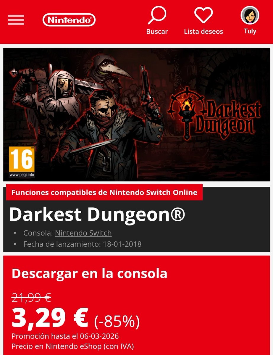 MentalistGirl's tweet image. Hay muy buenas ofertas en la eshop! 🎮

Os dejo algunas de mis favs por si os interesa alguno: