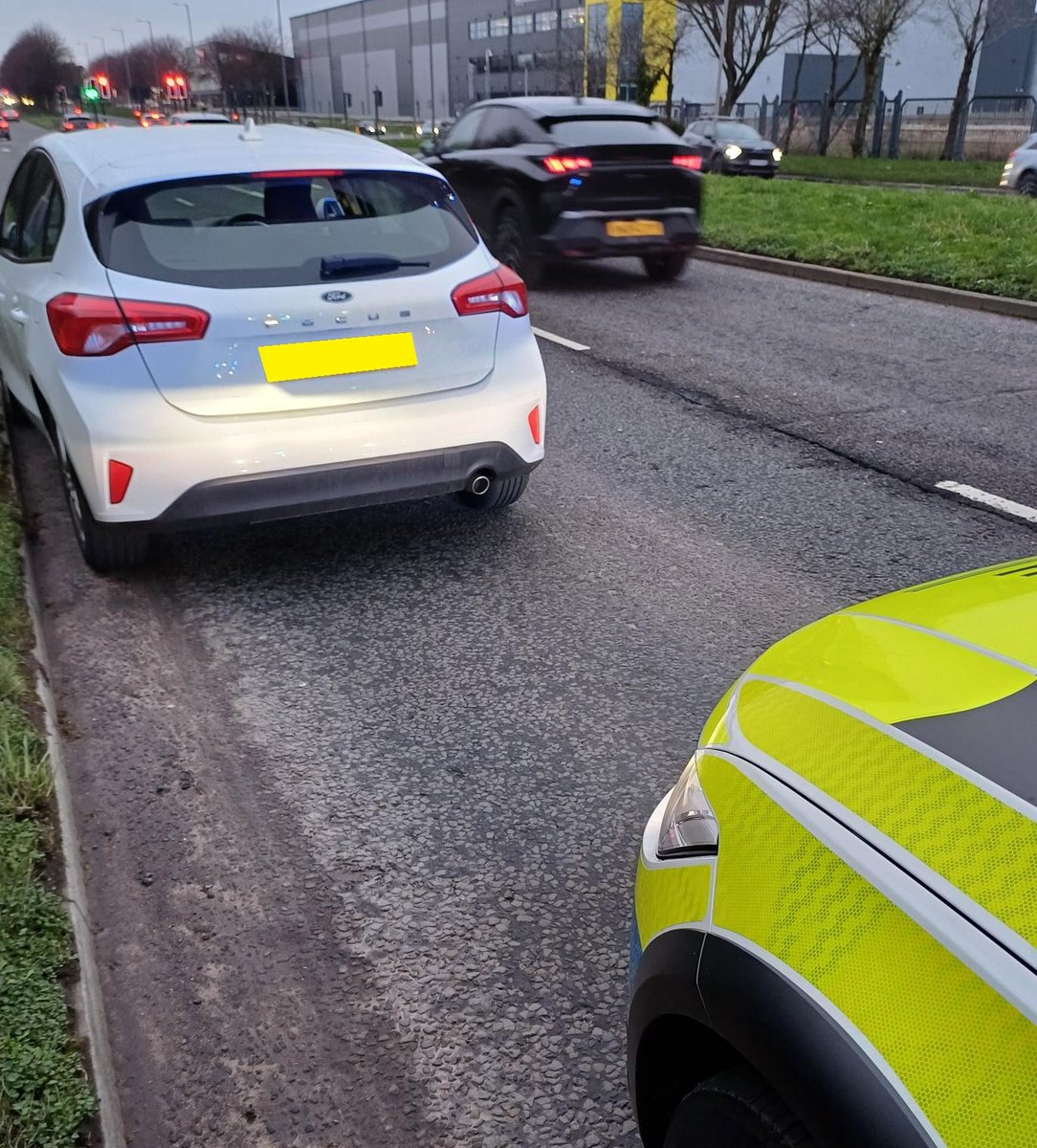 MerPolTraffic's tweet image. Thank you to the member of the public who informed us about this #Ford Focus swerving between lanes. Vehicle stopped, driver provided positive sample of breath at the roadside showing 98 (limit being 35). #Arrested and remanded to court.