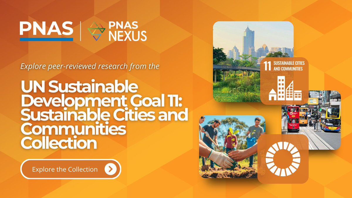 PNASNews's tweet image. How are researchers shaping more resilient and inclusive communities?

PNAS and @PNASNexus publish high-impact studies on urban planning, housing, infrastructure &amp;amp; disaster resilience.  Explore SDG 11 Collection: ow.ly/8cuL50YiZr7

#SDG11 #SustainableCities #UrbanResearch