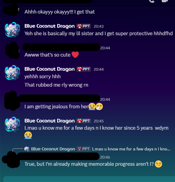 BlueCocoDragon's tweet photo. Why is it allways me getting the weird ass Creeps 🥲 I thought they were nice and just wanting to be mutuals and then went super pushy about coms in DMs. . . I'm not gonna put up a beware cuz I am scared of being targetted but can ppl be normal for once- https://t.co/qD0VC8MjNw