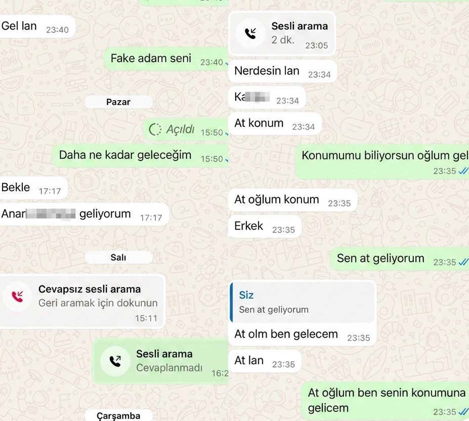 6 yerinden bıçaklananan gencin ailesine atılan tehdit mesajları: 

Emniyet şahısların yakalanması için çalışma başlattı.