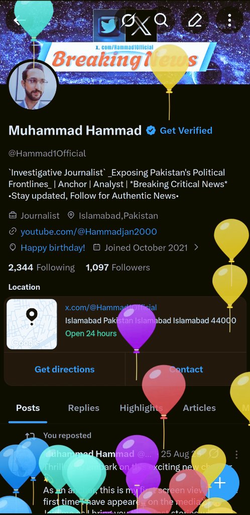 Hammad1Official's tweet image. X gave me balloons 🎈 
Happy birthday 🎂 to this legend in the making.🫢
Still broke, still dreaming big #HappyBirthdayToMe
#HappyBirthday
#HappyValentinesDay
*Let's make this year epic* 🎉 @Hammad1Official