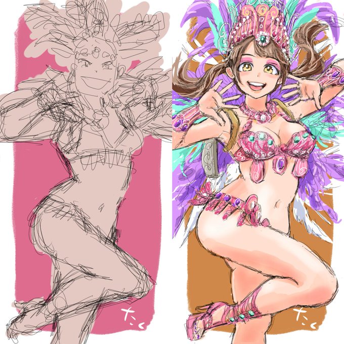 サンバガール83💃🏻(ブラッシュアップ)
#イラスト #illustration 