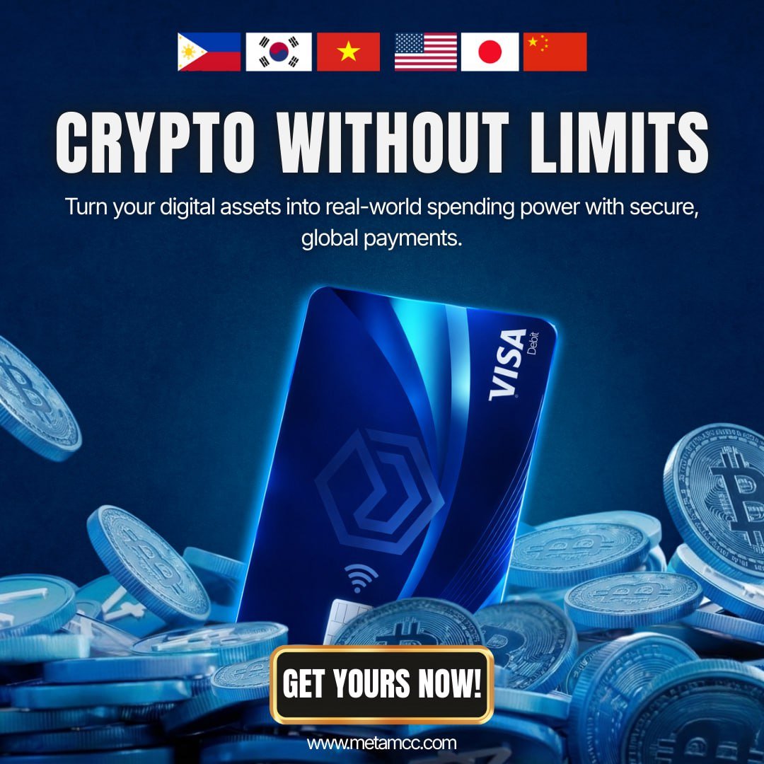mcc_MADNESS's tweet photo. Your Crypto. Unlimited Possibilities. 💳

Convert and spend your assets in seconds. Enjoy global acceptance, secure transactions, and total control over your crypto — wherever life takes you.

👉 Apply now and get started!
🔗 https://t.co/xZ8QW7B3Nc

#MetaMCC #VisaDebit https://t.co/Cb3bg2MTHl