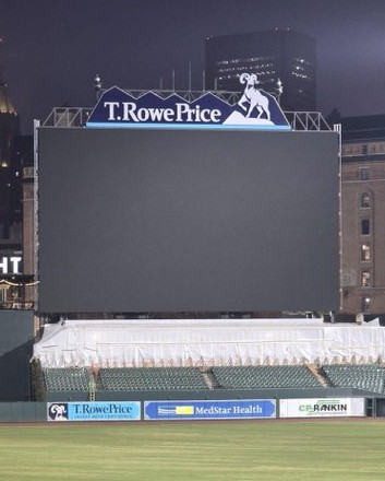 DanClarkSports's tweet image. The new scoreboard at Camden Yards is enormous.