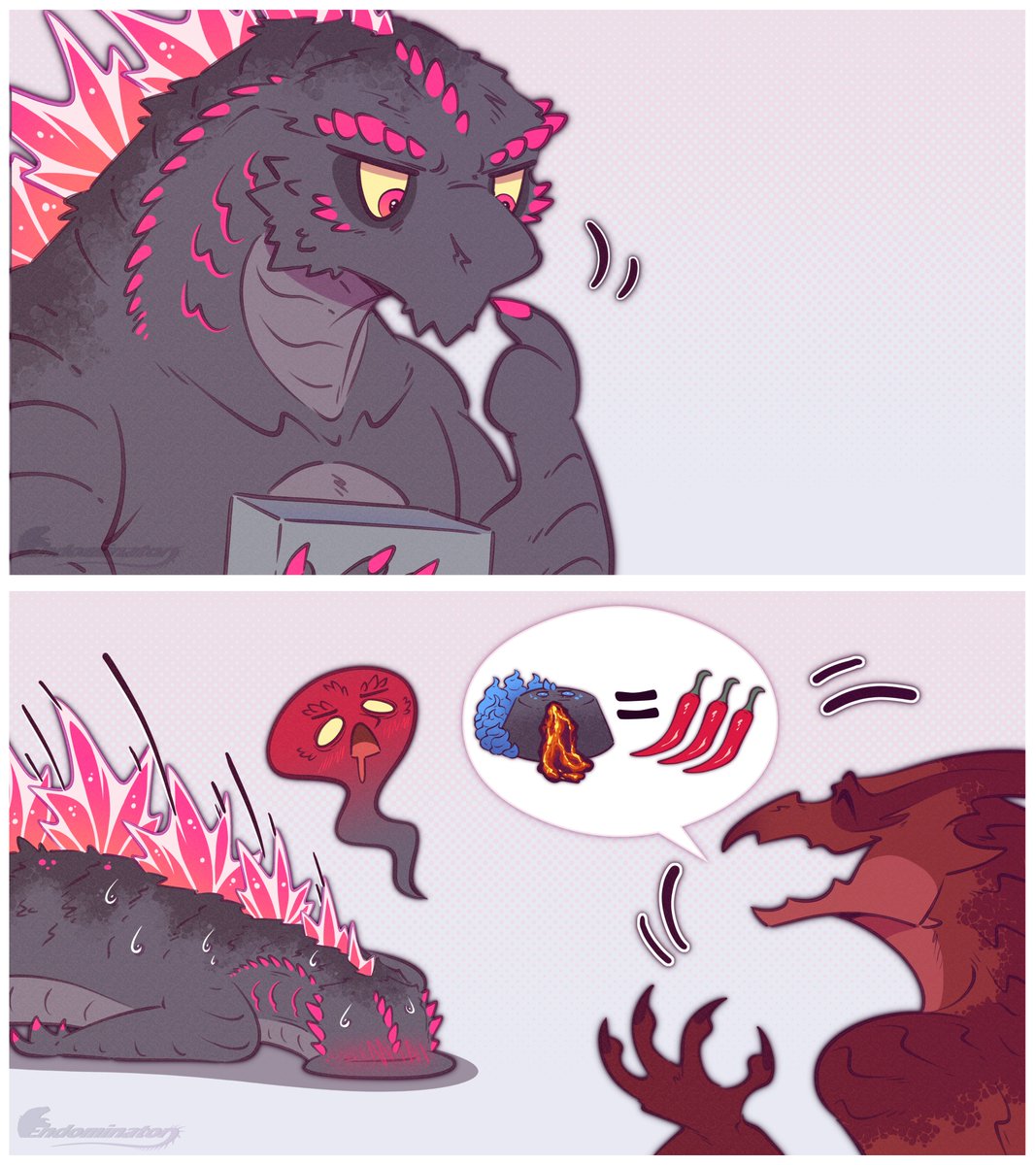Endominator1's tweet photo. Happy Valentine's Day!  [2/2] 

#Godzilla #Rodan #ゴジラ #Rodzilla #monsterverse #ValentinesDay https://t.co/2PoZe58j17