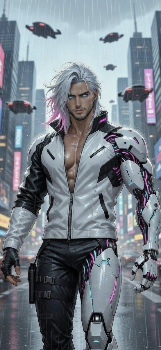 Born in analog, rebuilt in chrome.
The megacorp dreams in data — I dream in payback.
Pink lightning in my veins says it’s time.  💓💫