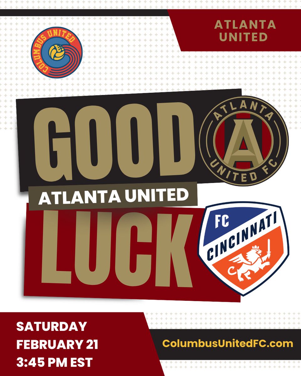 Good luck to our neighbors up the road in their season opener today! <a href="/ATLUTD/">Atlanta United FC</a>