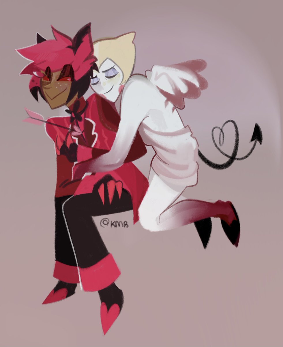 stupid cupid you’re a real mean guy ! ! ! 
🍎📻 #Radioapple #Alastor #Lucifer #HazbinHotel #Cupid