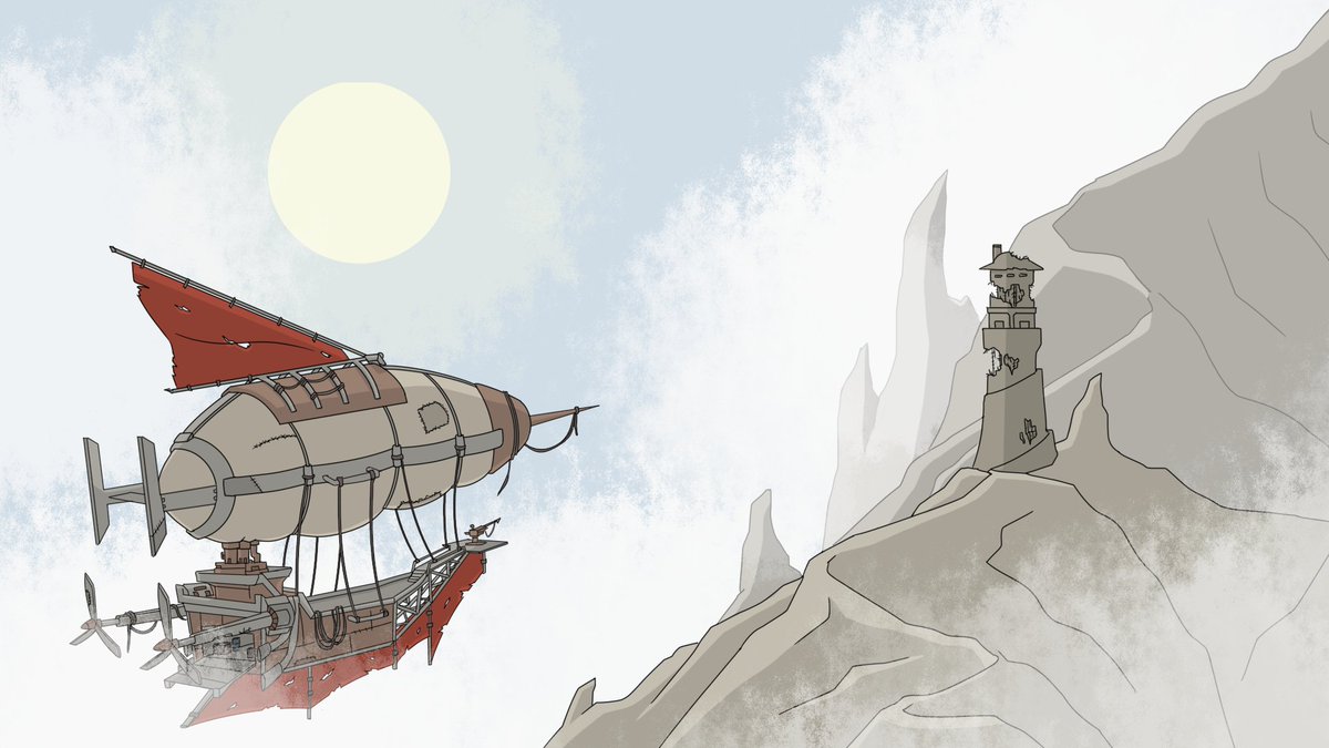 One of the very old #Kenshi pieces that I did but never posted. The idea is that with the amount of unpassable terrain Kenshi’s world has + how remote some locations are I feelt like the factions could use some more practical ways to traverse the hellscape that is Kenshi #art