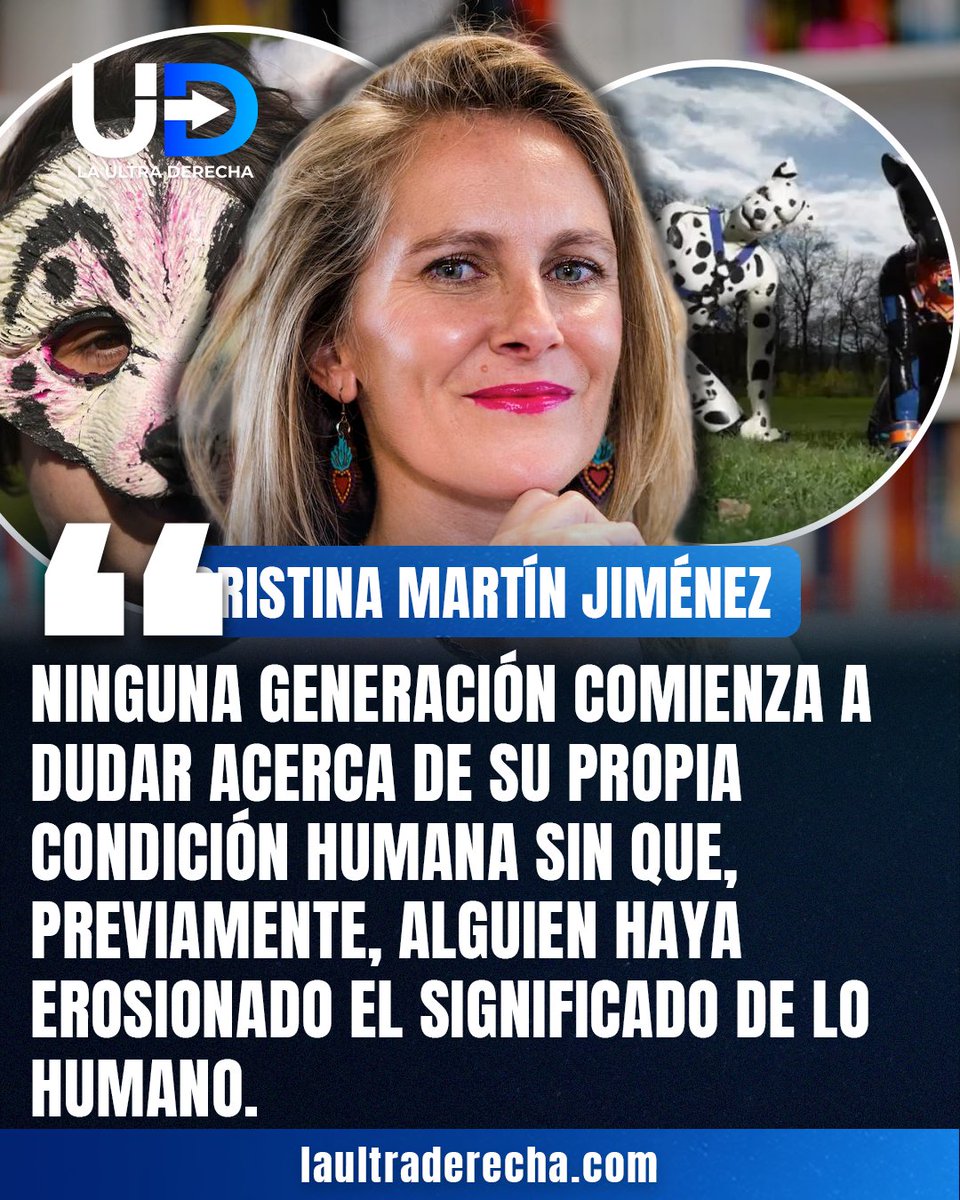 🇪🇸 |🚨¡AHORA! La escritora española, Cristina Martín Jiménez (<a href="/crismartinj/">Doctora Cristina Martín Jiménez</a>), argumentó que el cuestionamiento actual sobre la identidad humana es consecuencia de décadas de deconstrucción cultural.  Afirmó que cuando lo humano deja de ser un límite, también deja de ser una