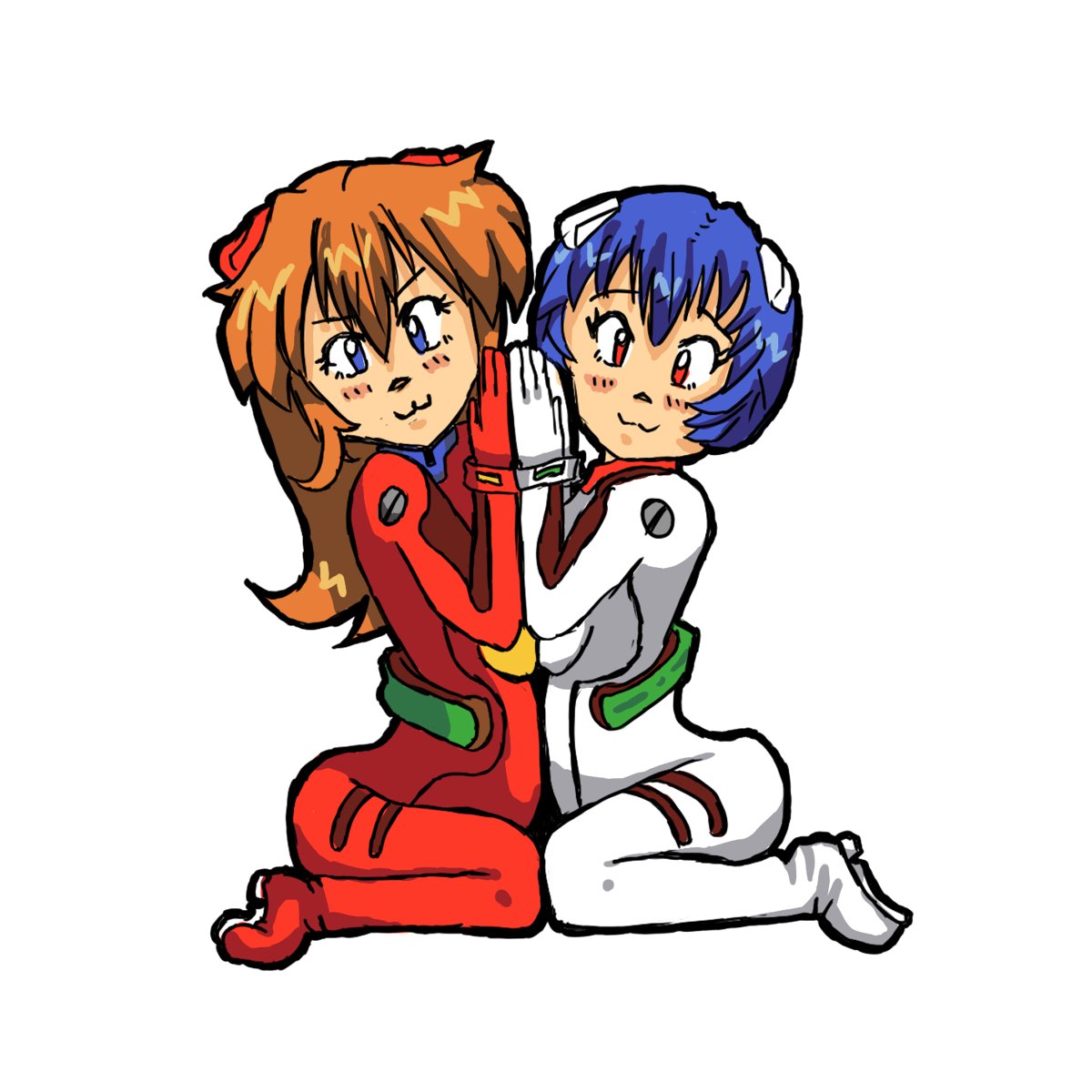 ca3works's tweet photo. Asuka and Rei fan art in anime cartoon style.
:D

#EVANGELION #AsukaLangley #ayanamirei #fanart #drawing #AnimeArt https://t.co/YYFnf2iPhO