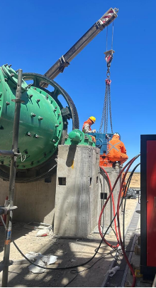 aurynmining's tweet photo. Feb 16 - drilling of the slab for the installation of anchor bolts on the filter platform, installation of impact and return rollers, mill motor installation, tensioning of conveyor belt 3. https://t.co/bcHVZzuCWn