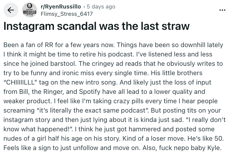 The r/BillSimmons Podcast tweet media