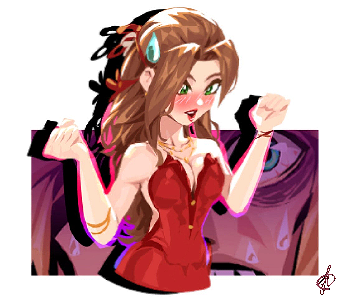 Aerith piece I made a while back. Had a lot of fun working on this one. 

#fanart #Aerith #FF7Remake #CloudStrife #cartoonstyle