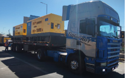 aurynmining's tweet photo. Feb 17 - transport/delivery of 3 generators (650KVA) and 2 compressors (26kW &amp; 75kW) to Fortuna. https://t.co/8cgzOs3Ow6