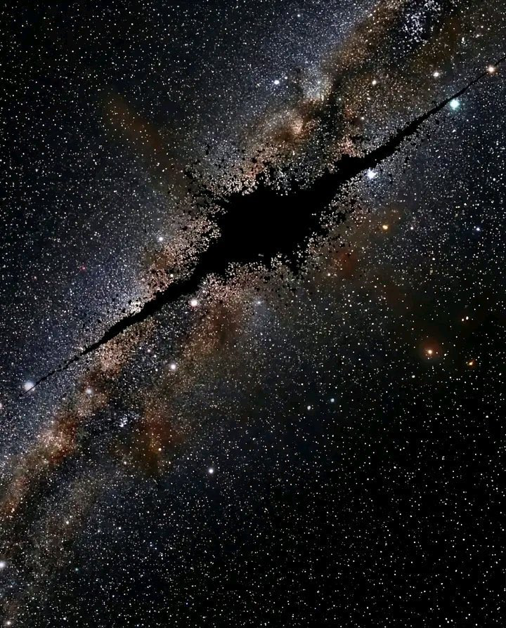 LEOTWPRX's tweet image. IT IS HAPPENING: A crack has appeared in the Milky Way galaxy; the cause of this is unknown.
#NATIVEX 
#SKYNATION