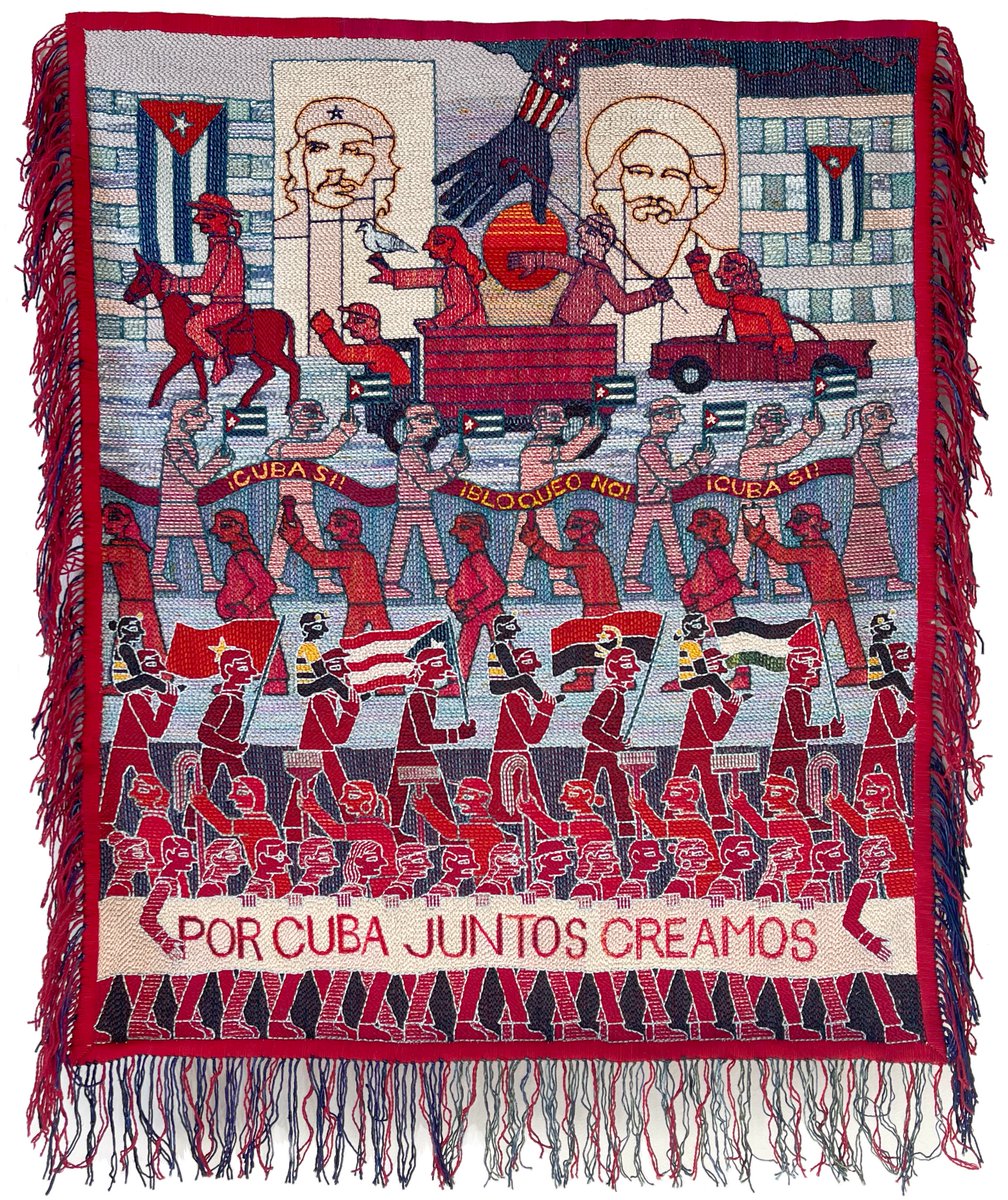 with the fuel crisis in cuba, I’m feeling some urgency to sell this tapestry. If I can’t find a single buyer to put up $10k (donated in full to material aid to the island) I’m considering an auction or raffle to collectively raise this money. y’all please share! 🙏🇨🇺