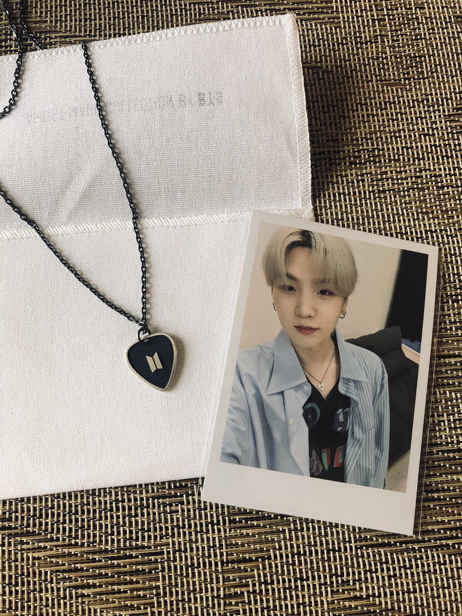 What is everyone’s fave piece of BTS merch/album that they’ve ever brought???

I waited a long time for Suga’s guitar pick necklace to go on restock and about 2 years after its original release I was able to secure one. To me it’s priceless 😍🐱🎸🥰