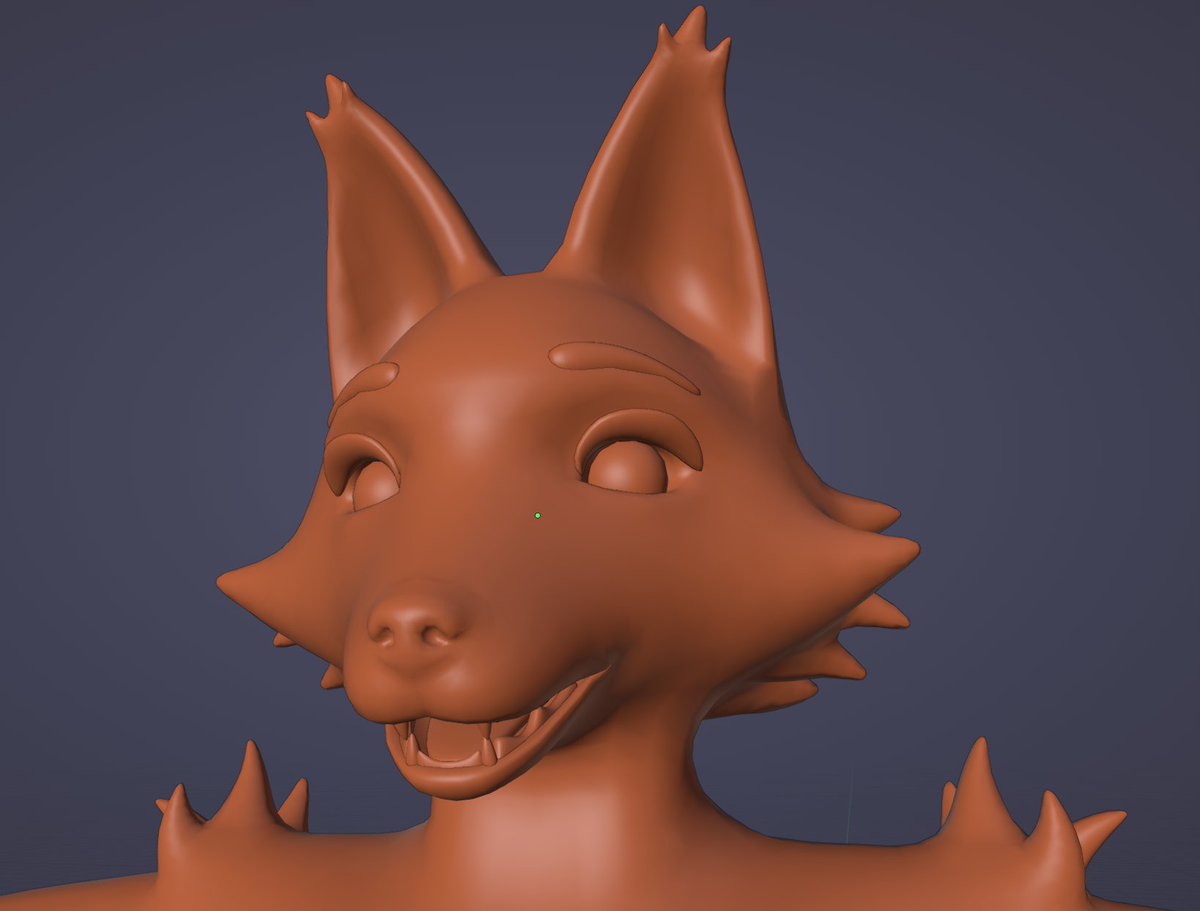 leo_vira's tweet photo. Finally finished Fox girl retopology and made teeth
#furry #sculpt #fox #3D #3DModel #3dmodeling #blender #wip #Avatar #Vrchat #VRC #retopology
#retop #Commision https://t.co/9eBXpSQcju