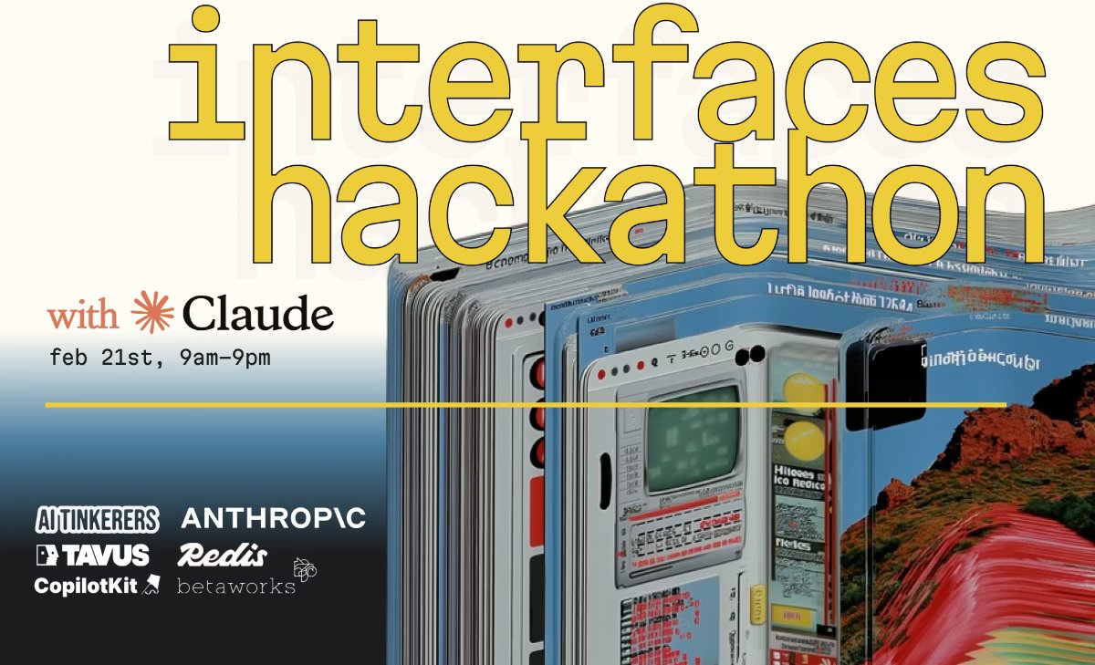Interfaces hackathon poster