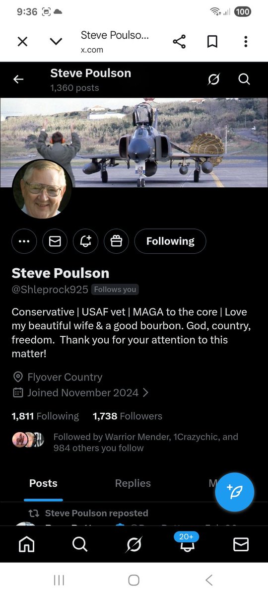 Two great patriots both veterans can we please support them and help them find some new connections 
<a href="/Shleprock925/">Steve Poulson</a> 
<a href="/patpacer/">patpacer</a> 
F&amp;R
🇺🇸🫡
