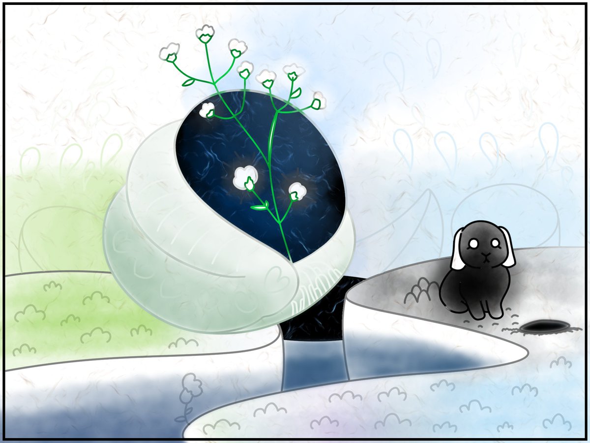 Baby's-breath plant and buny~