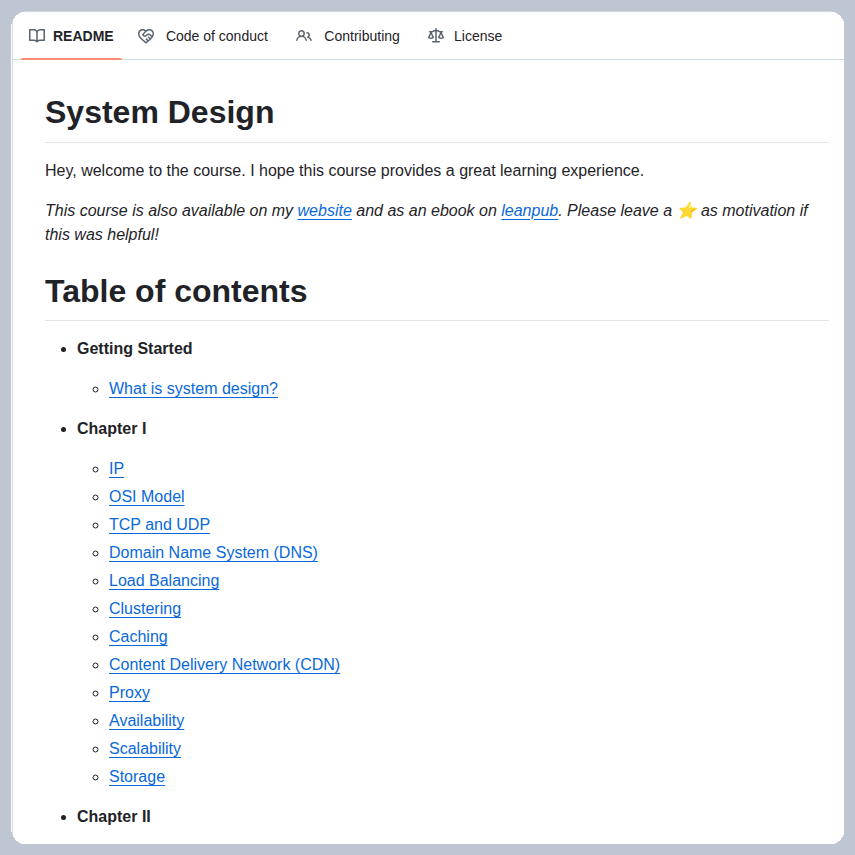 Course on system design fundamentals https://t.co/o5O04Zfn5u
