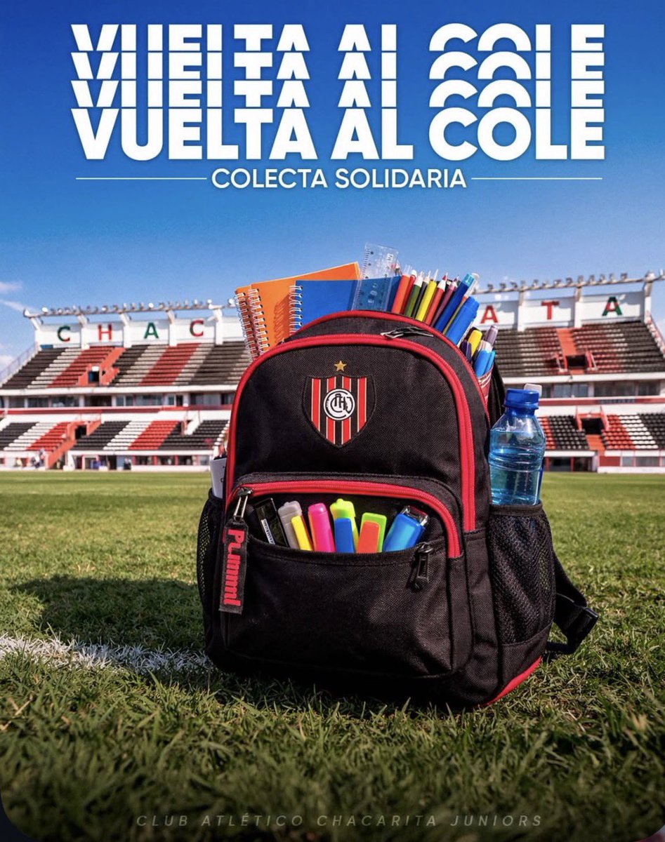 FedeEspi_Chaca's tweet photo. Chacarita vuelta al cole📚🇾🇪!!
Compartan, todo suma!
@ChacaOficial 💪🏼❤️ https://t.co/w4NYwB4hLr