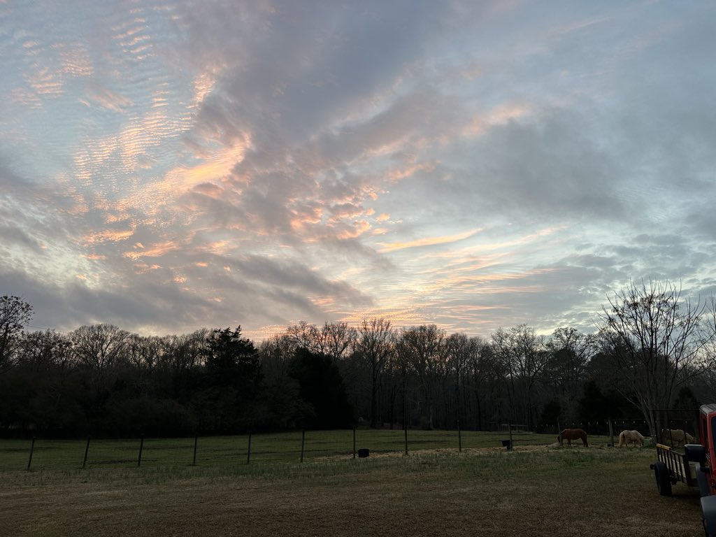 Love the sky after a storm at the farm. It’s always a show.