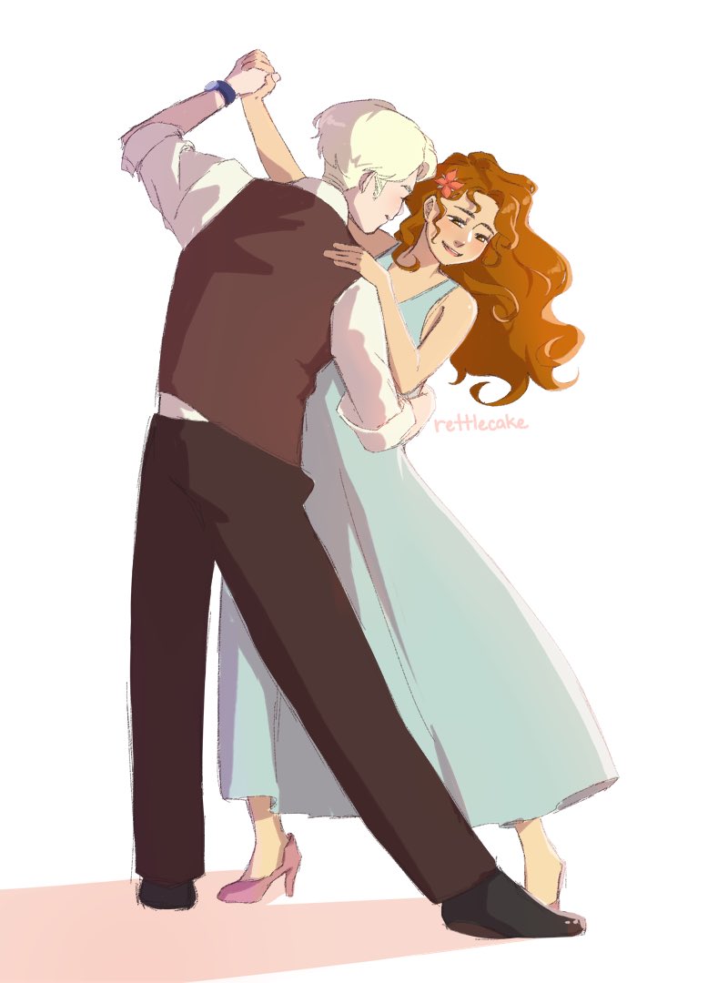 rettlecake's tweet photo. decided to pop my dramione cherry with a quick sketch because the pose was cute ✨

#dramione #dramionefanart https://t.co/6uXcDZ37OD