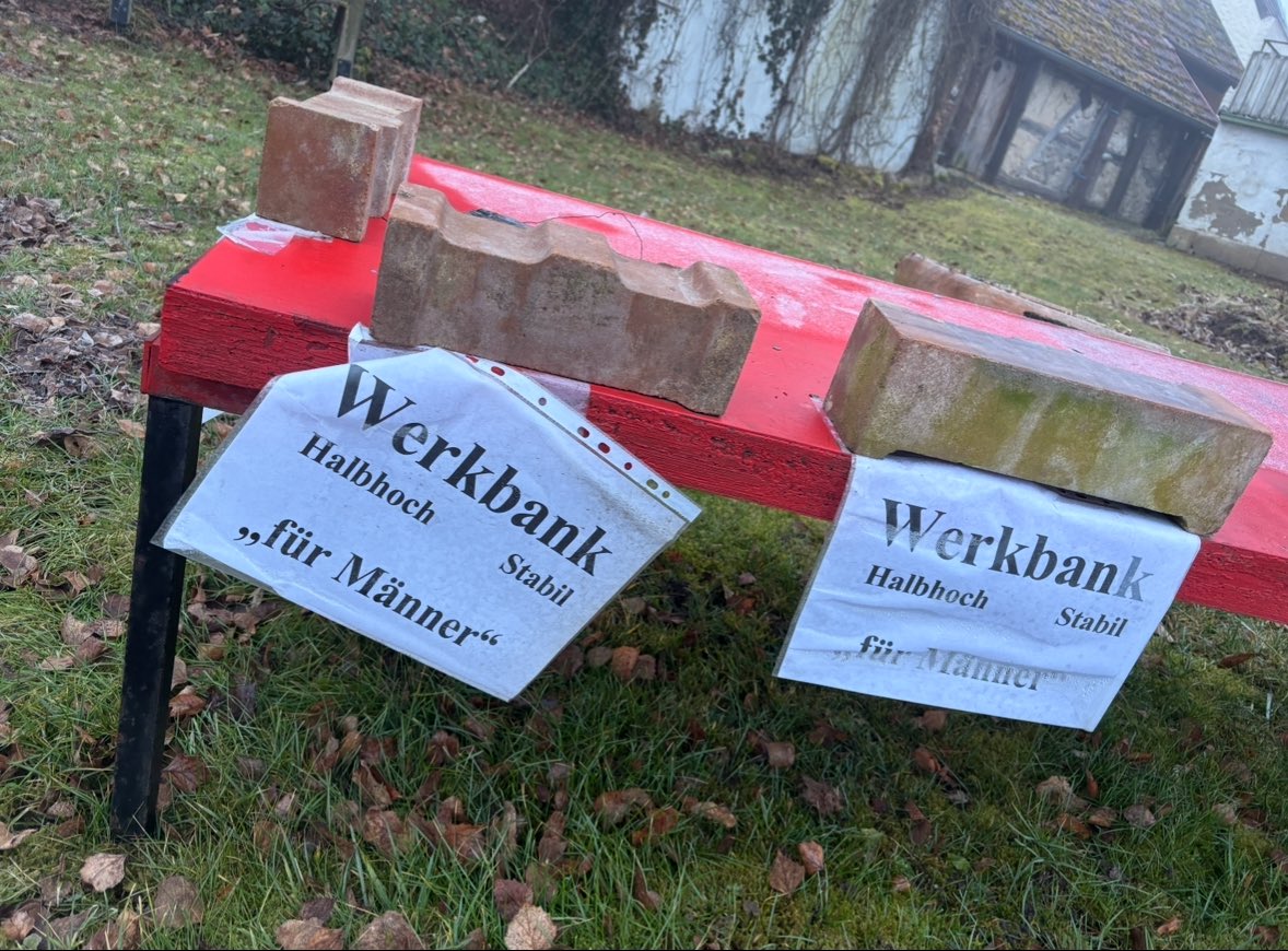 Werkbank „für Männer“