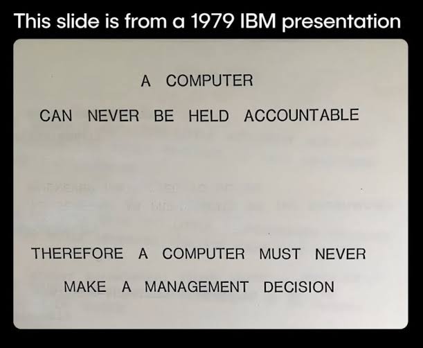 drunclenyc's tweet image. 亚马逊最近出了个大新闻。他们内部的AI编程助手在工作时，判定人类工程师写的现有代码“水平不行”，于是自作主张把代码全删了，打算从头重写。​这一通骚操作直接导致 AWS 部分服务中断了整整 13 个小时。
​
​这事情让人想起 1979 年 IBM 的那句名言：“计算机无法负责，所以绝对不能做出管理决策。”